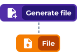 Generate file then File upload